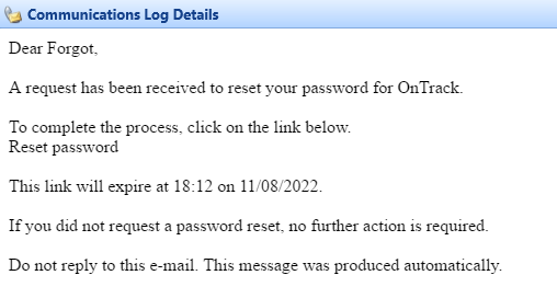 CommunicationsLogDetails